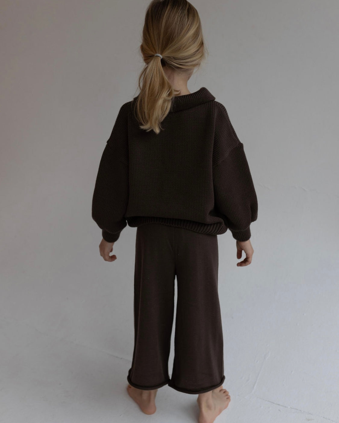 Lillé merino wool culotte pants - Brown