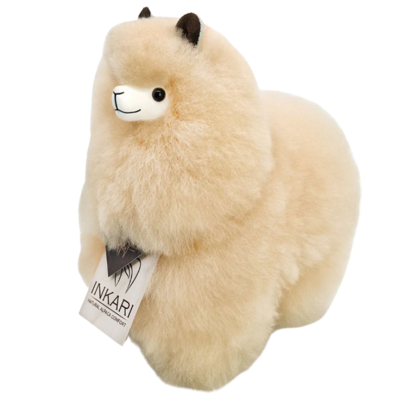 Inkari small naturals alpaca knuffel in de kleur blond - de Wevershoek