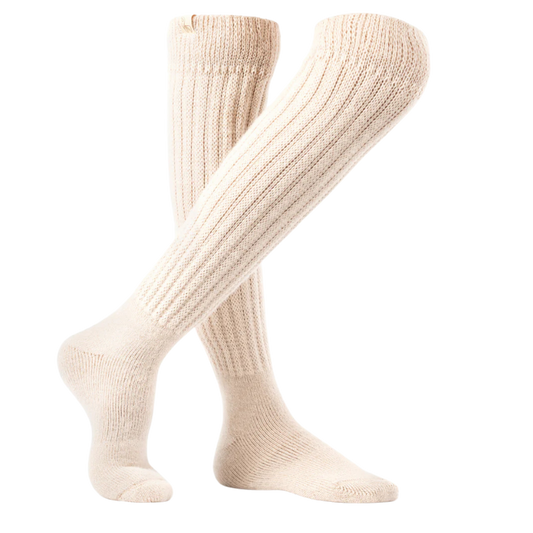 Inkari alpaca over-the-knee sokken - Sahara