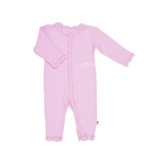 Joha wol/zijde jumpsuit pointelle - Prime rose