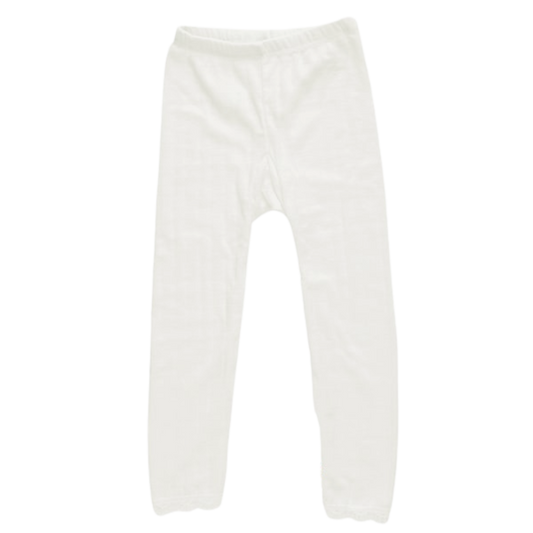 Joha wol/zijde legging pointelle - Off White
