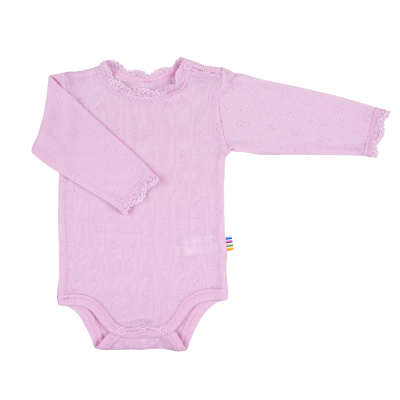 Joha wol/zijde romper pointelle - Prime rose