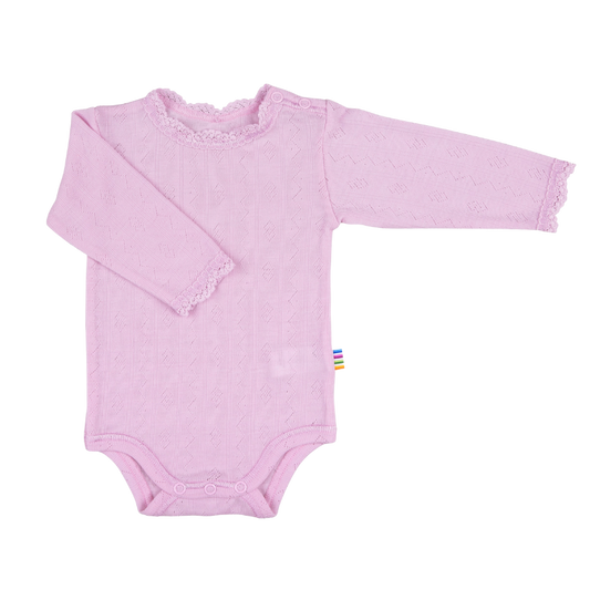 Joha wol/zijde romper pointelle - Prime rose