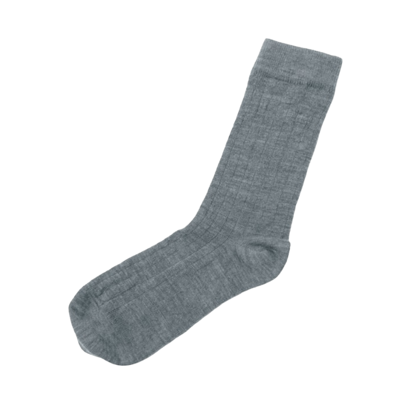 Joha dunne wollen rib sokken - Blue melange