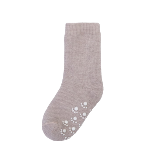 Joha wollen sokken met antislip - Beige melange