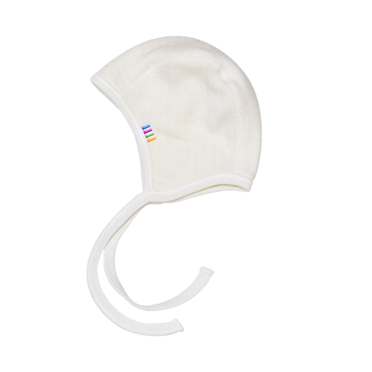 Joha wollen strikmutsje - Off white