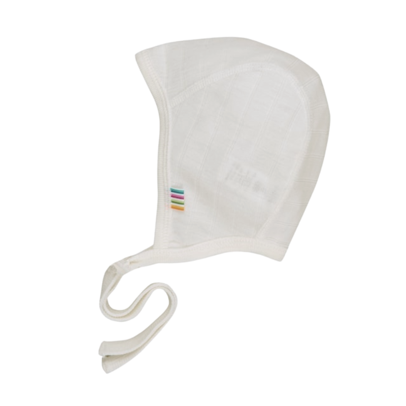 Joha wol/zijde strikmutsje - Off white