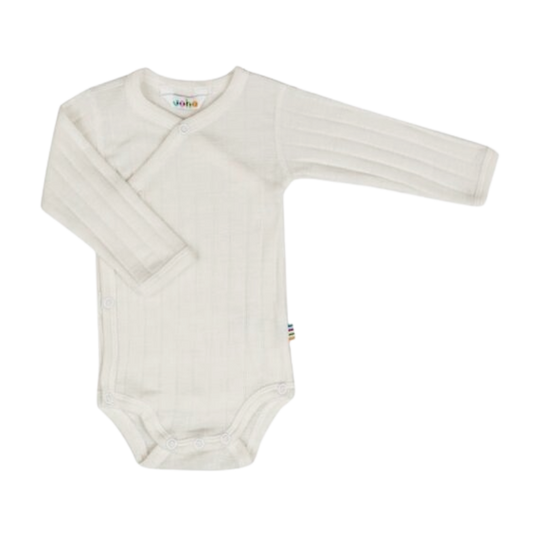 Joha wol/zijde wikkelromper- Off white