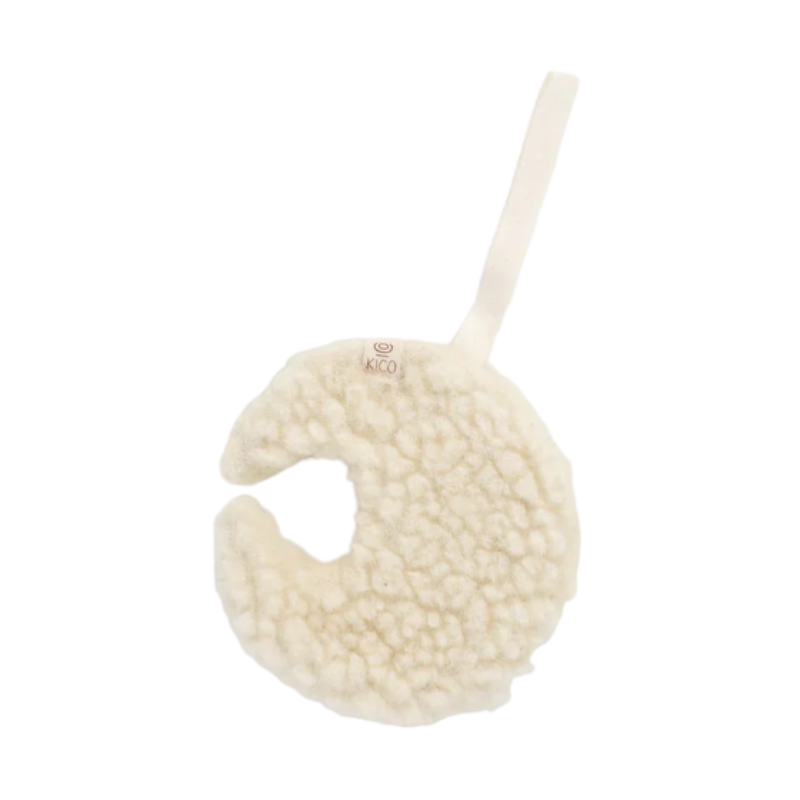 Kico Label wollen speendoekje knuffelmaan in de kleur naturel - de Wevershoek