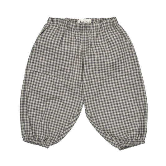 Lalaby katoenen baby broekje Panda – Forest Check