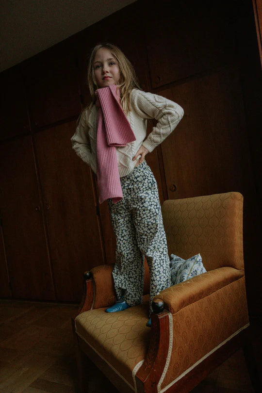 Lalaby katoenen broek Frankie โ Snow Flower
