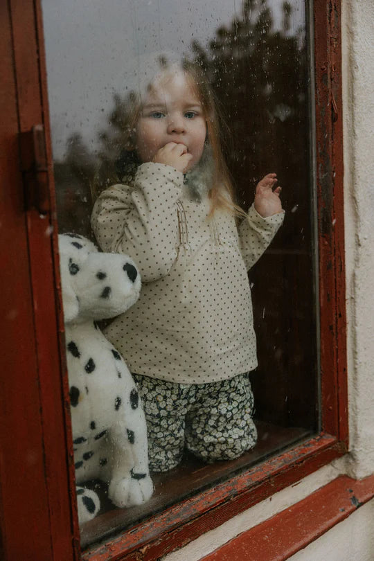 Lalaby katoenen broek Frankie โ Snow Flower