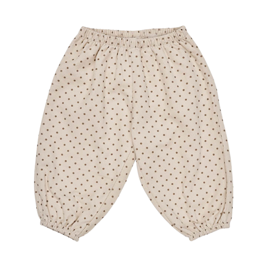 Lalaby katoenen baby broekje Pixie – Brown dot