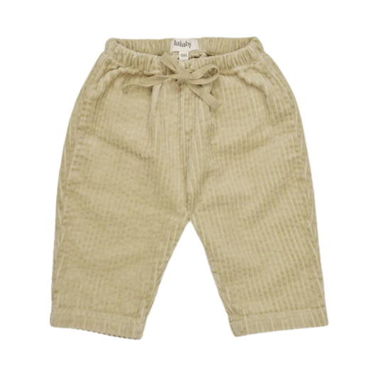 Lalaby katoenen mega corduroy baby broekje Charlie – Olive