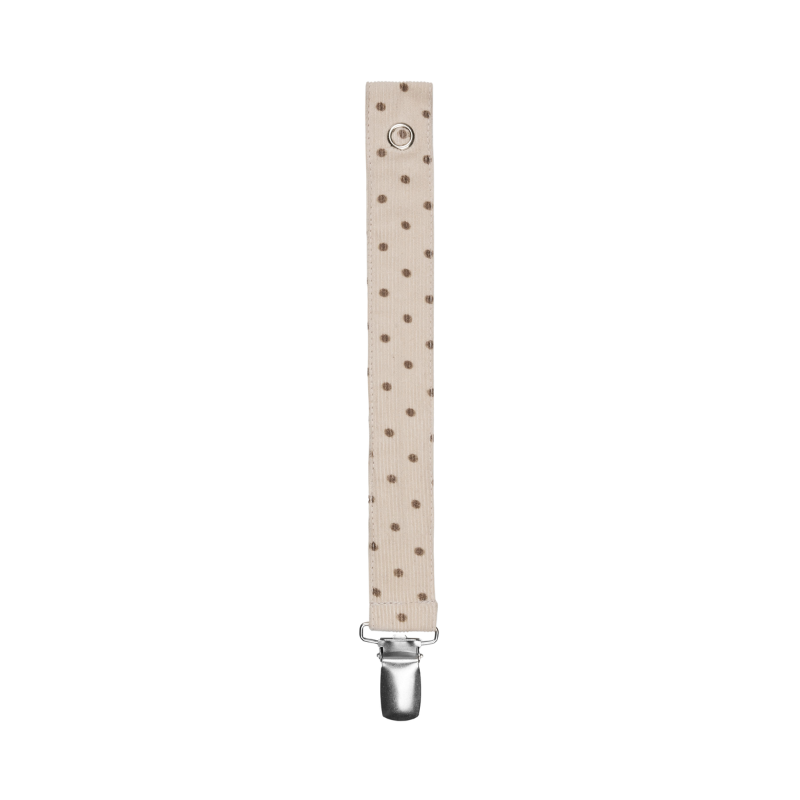 Lalaby katoenen speenkoord – Brown dot