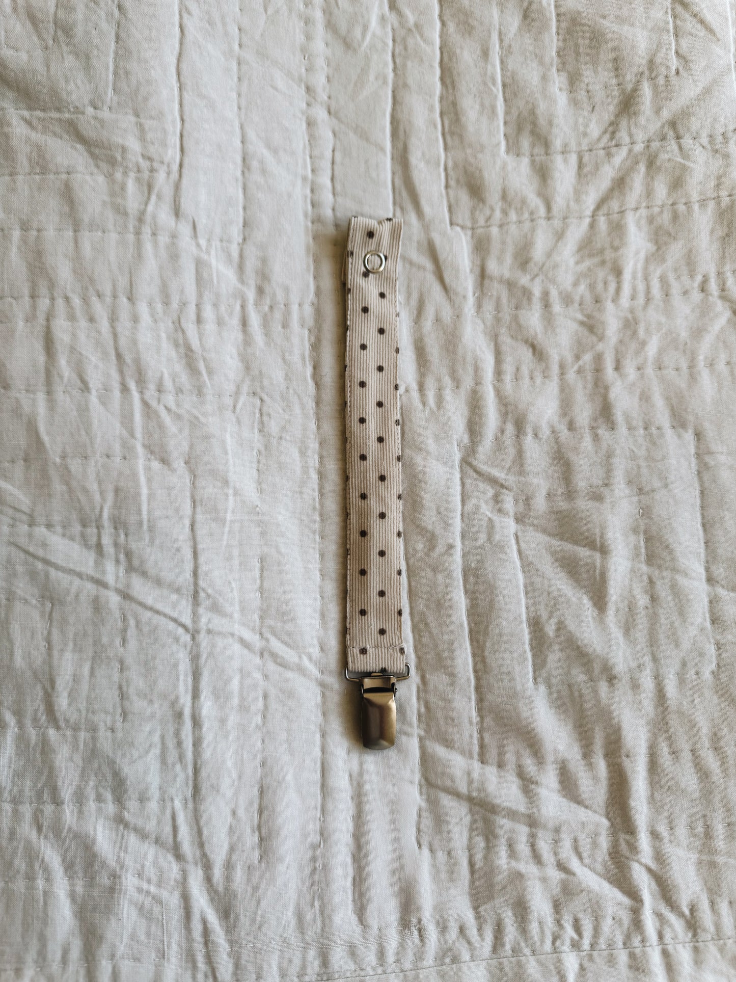 Lalaby katoenen speenkoord – Brown dot