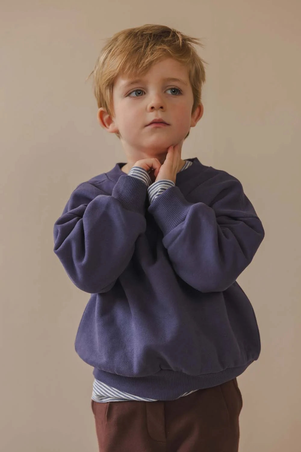 Phil & Phae chunky sweater organic cotton - Bright lilac