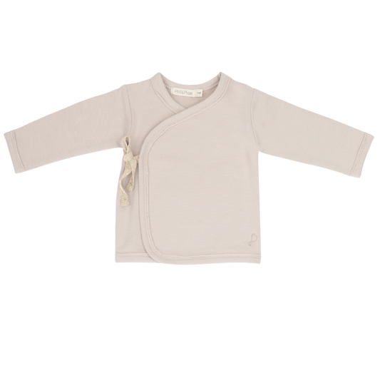 Phil & Phae x Atelier de Wevershoek kasjmier blend wikkelvestje - Nougat