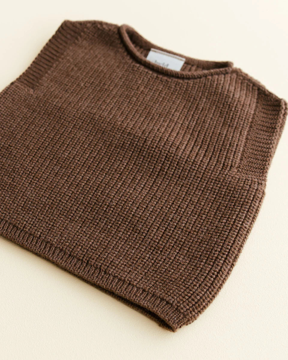 Hvid vest Harvey baby - Mocha