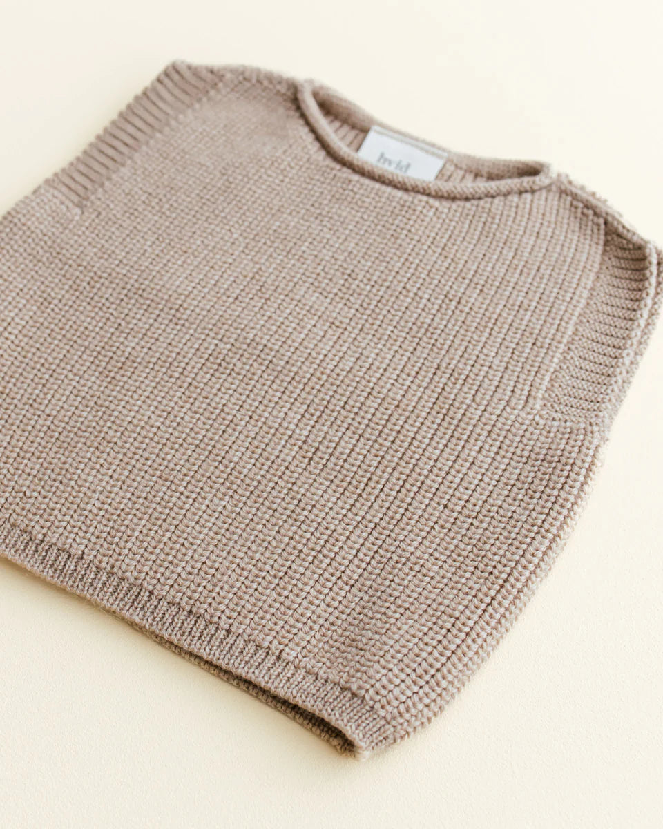 Hvid vest Harvey baby - Sand