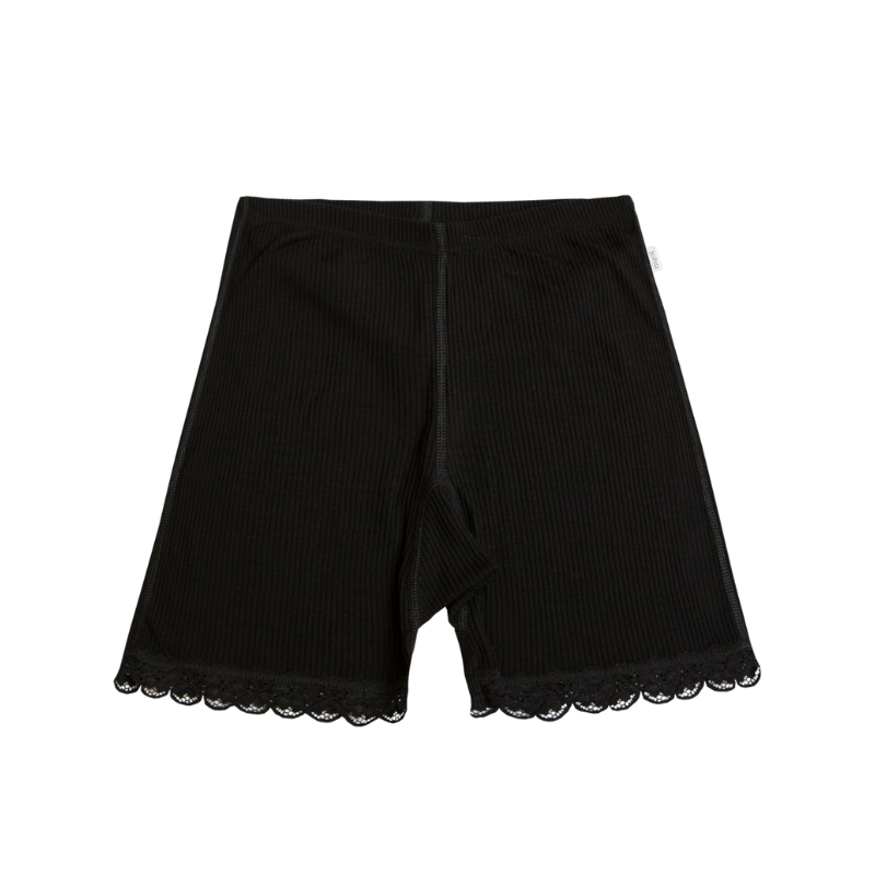 Joha wol/zijde shorts rib dames - Black