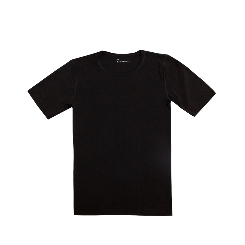 Joha wol/zijde t-shirt heren - Black
