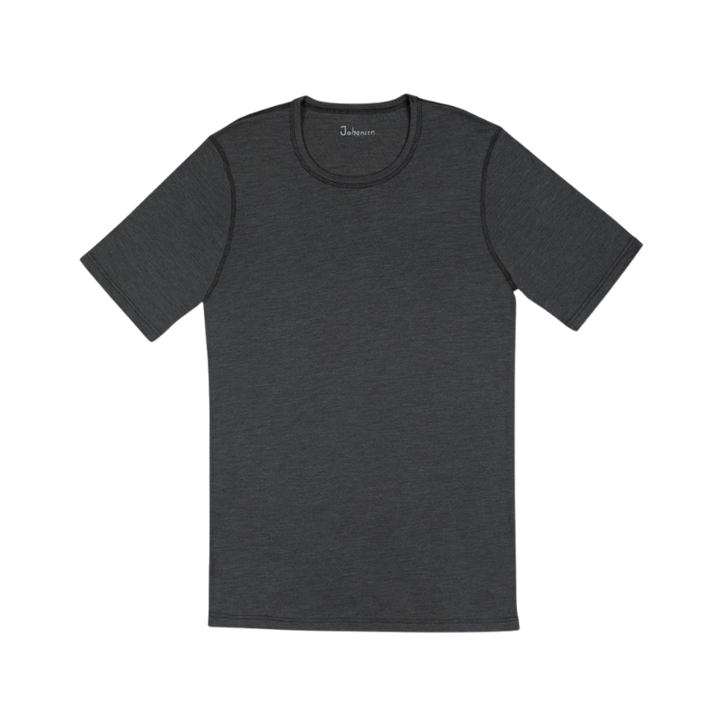 Joha wol/zijde t-shirt heren - Dark grey