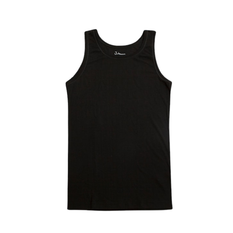 Joha wol/zijde hemd heren - Black