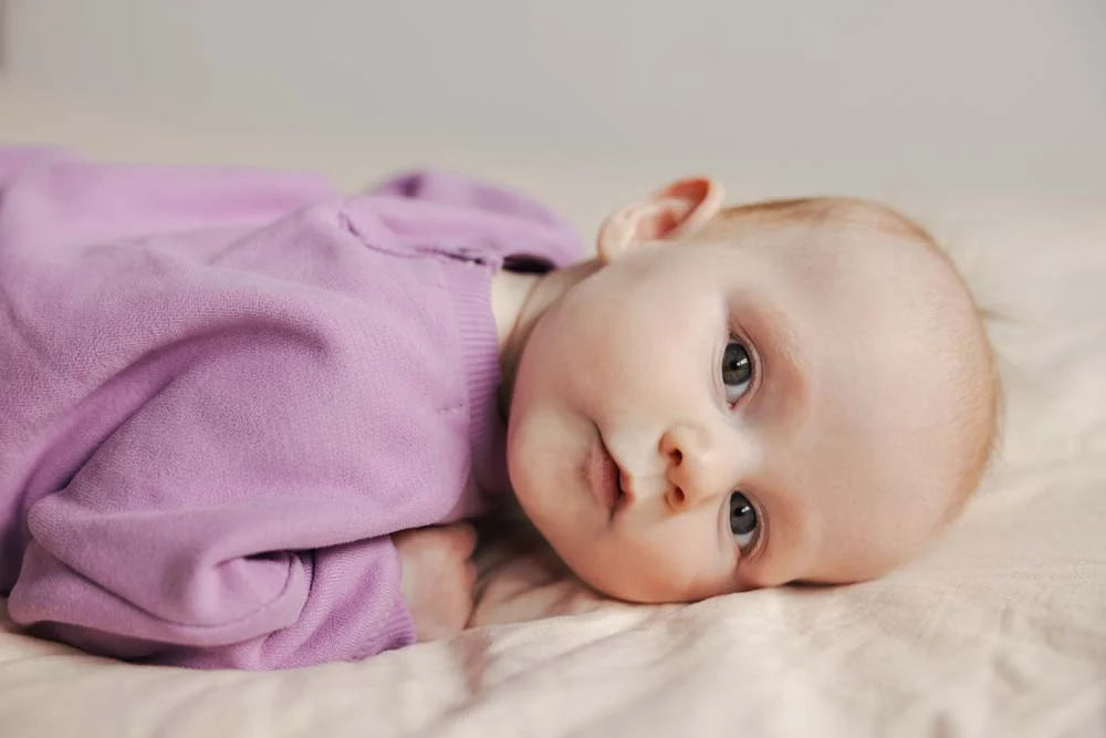Phil & Phae chunky baby sweater organic cotton - Bright lilac