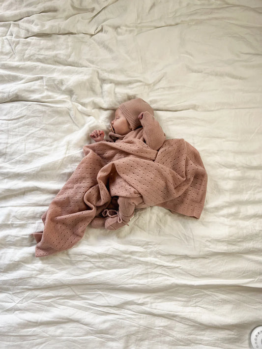 My Little Freckle kasjmier strikmutsje - Pink