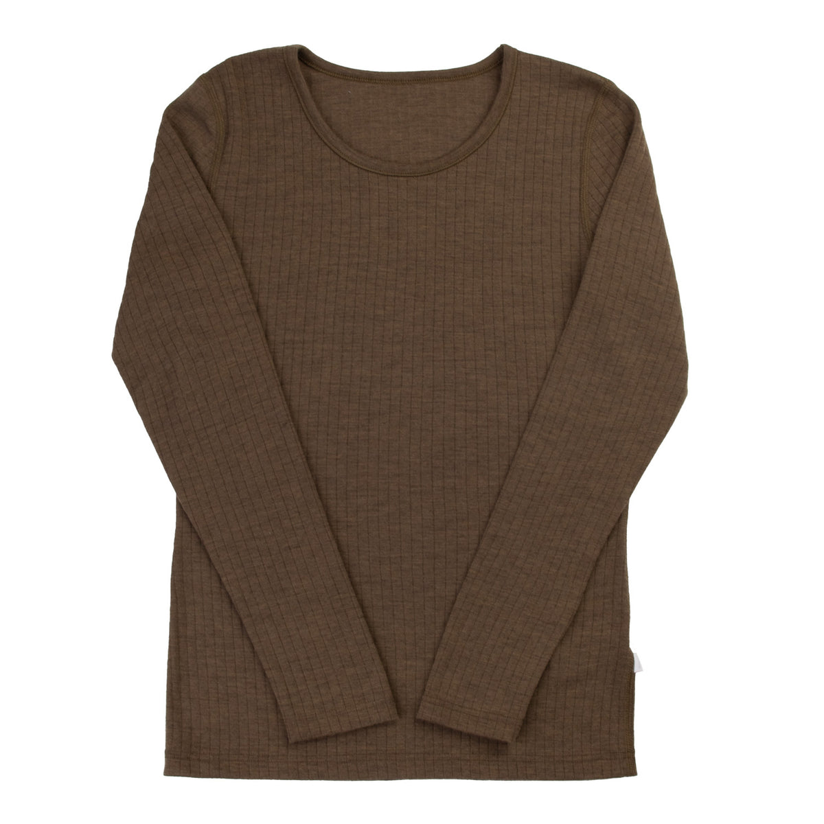 Joha Damen-Langarmshirt aus Wolle – Braun