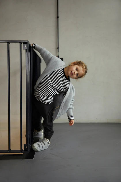Gray Label gebreid wollen kindervest - Grey Melange