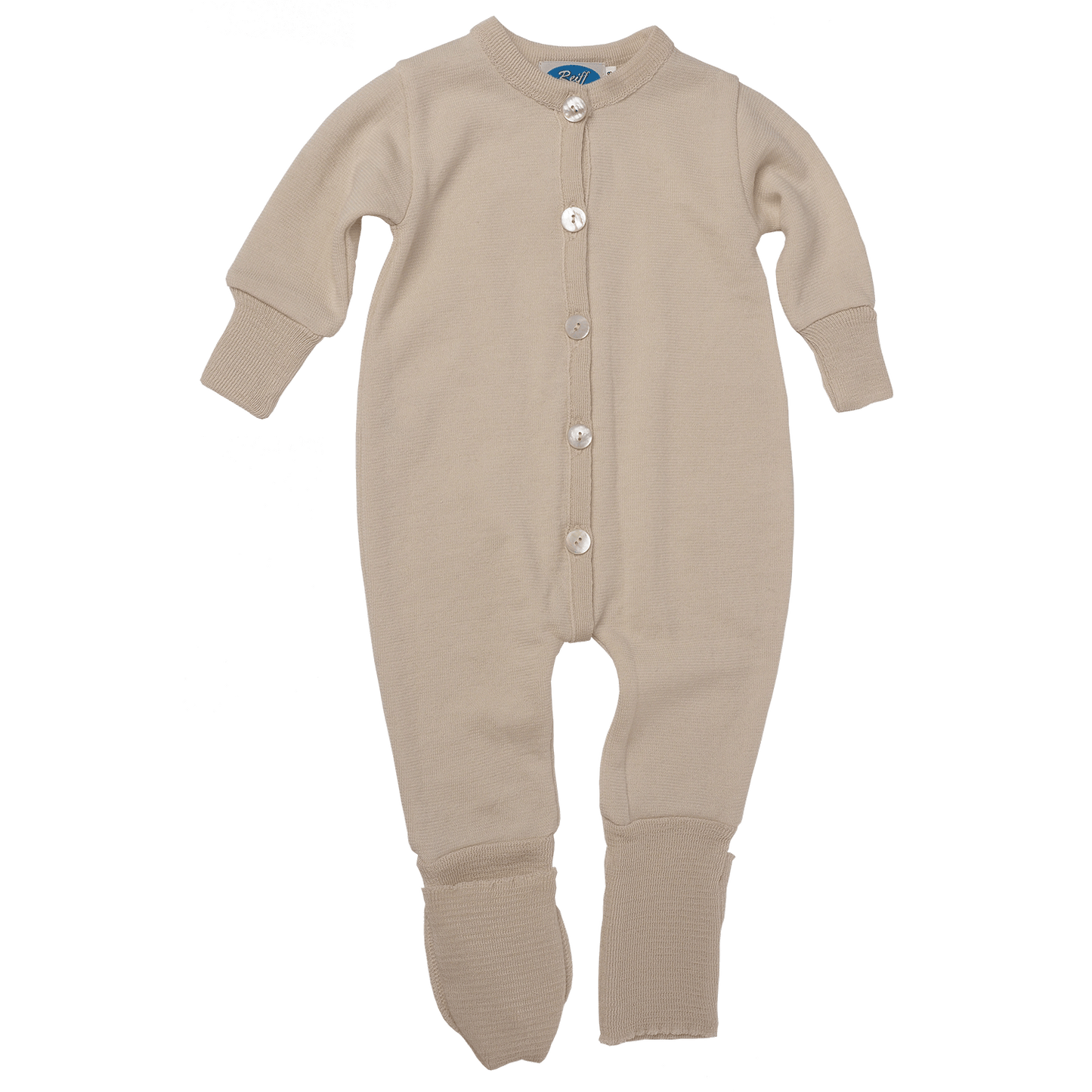 Reiff merino wol/zijde pyjamapakje – Naturel