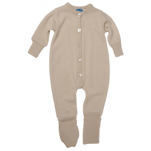 Reiff merino wol/zijde pyjamapakje – Naturel