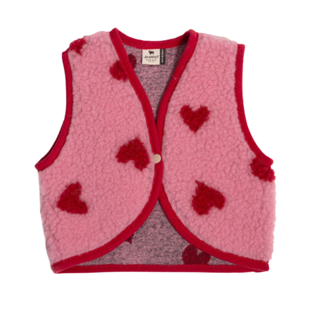 Alwero X Salty baby vest Lulu - Bubble Gum Hearts