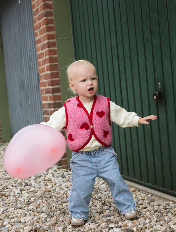 Alwero X Salty baby vest Lulu - Bubble Gum Hearts