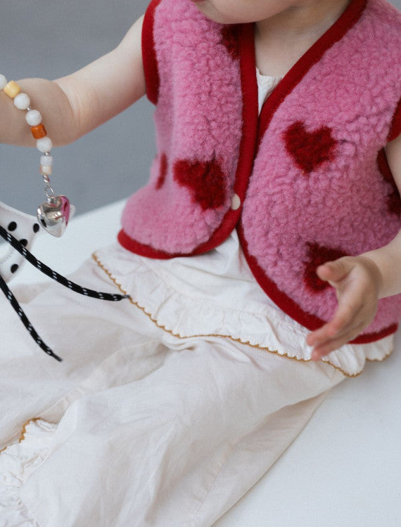 Alwero X Salty baby vest Lulu - Bubble Gum Hearts