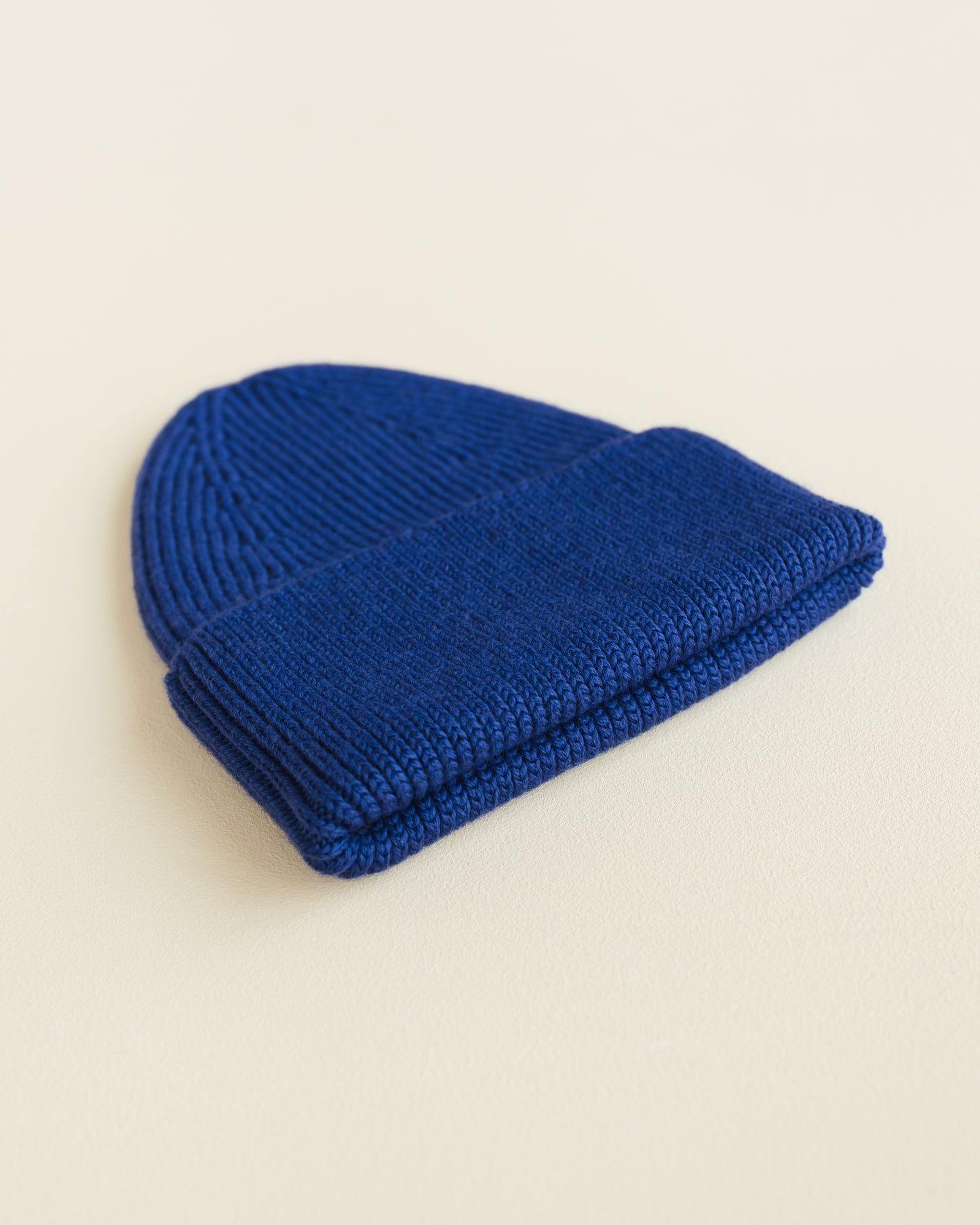 Hvid beanie Fonzie kids - Cobalt Blue