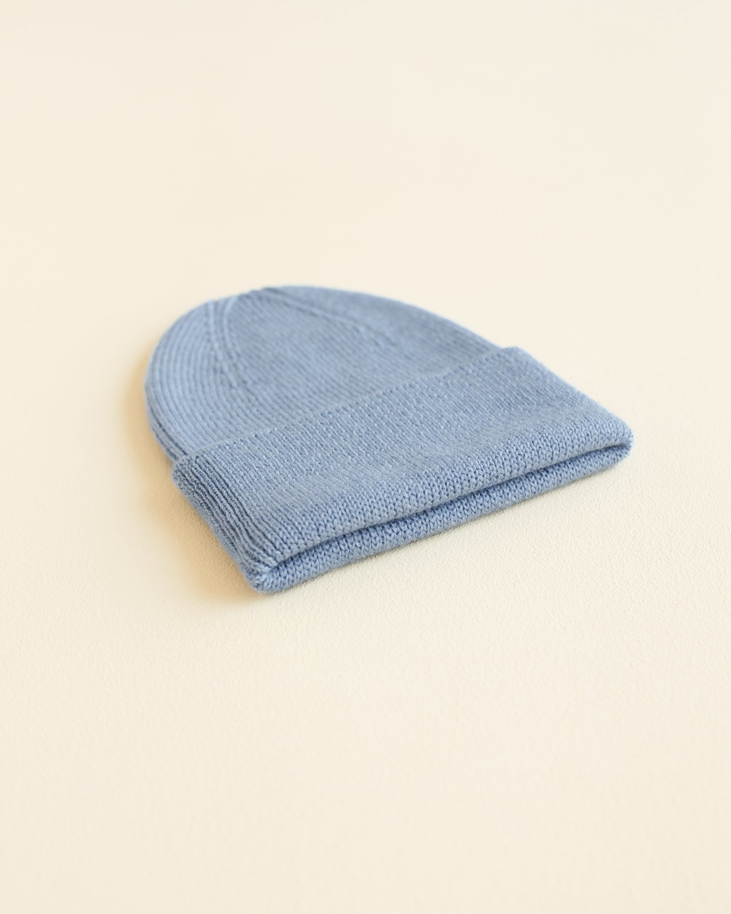 Hvid beanie Fonzie newborn - Light Blue