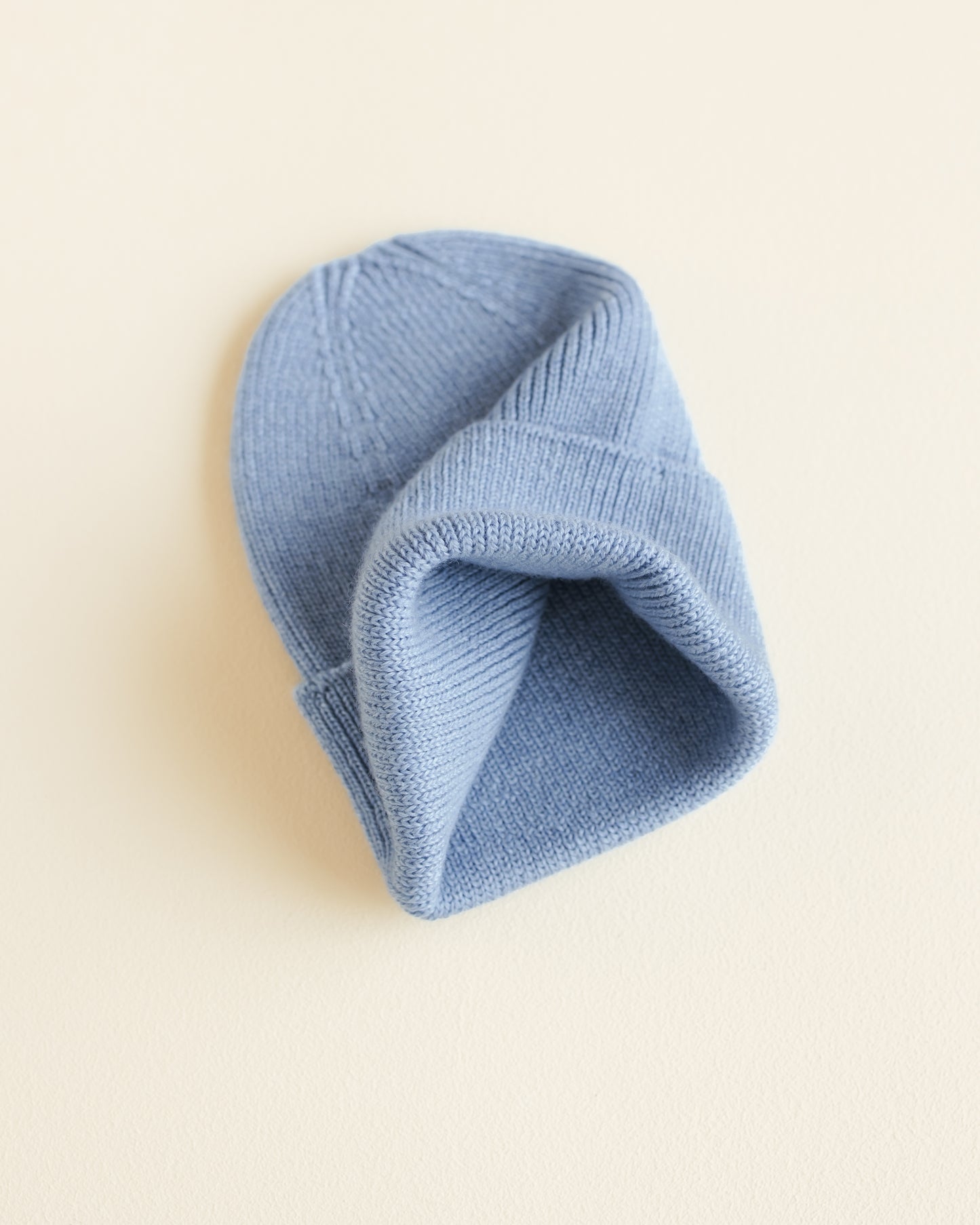 Hvid beanie Fonzie newborn - Light Blue