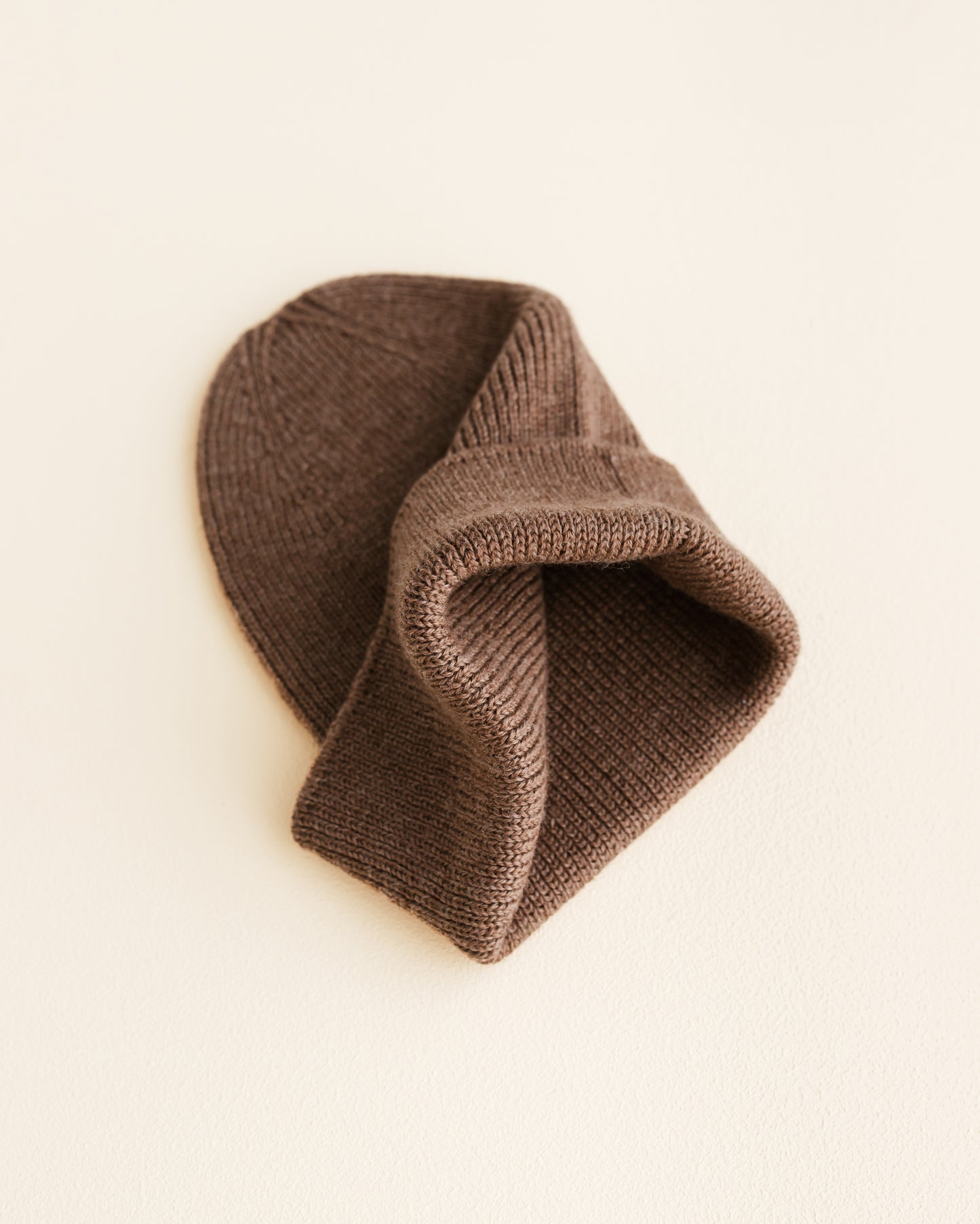 Hvid Beanie Fonzie Neugeborenen - Creme
