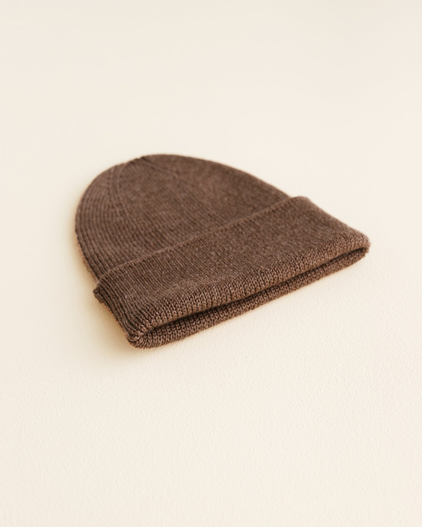 Hvid Beanie Fonzie Neugeborenen - Creme