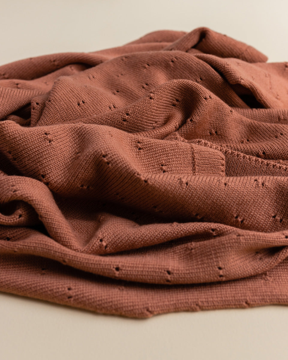 Hvid blanket Bibi - Brick