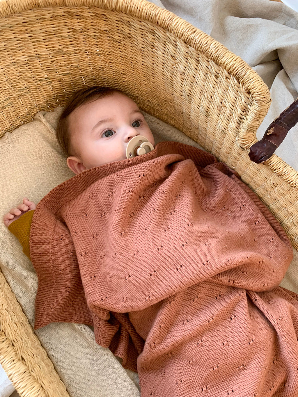 Hvid blanket Bibi - Brick