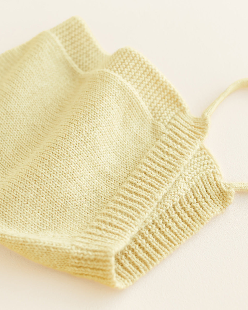 Hvid Pixie bonnet Isidor - Light Yellow