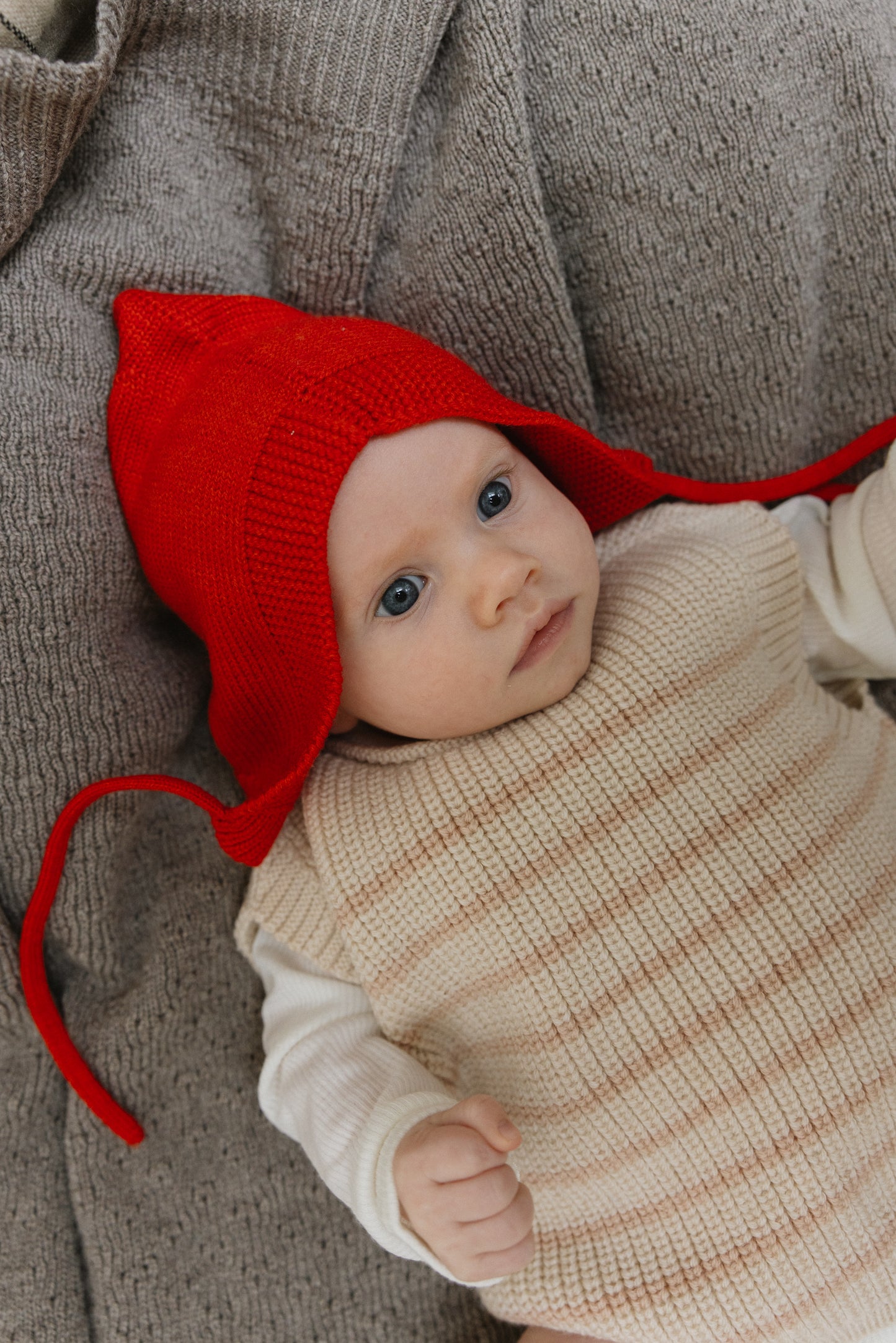 Hvid Pixie Bonnet Isidor – Rot
