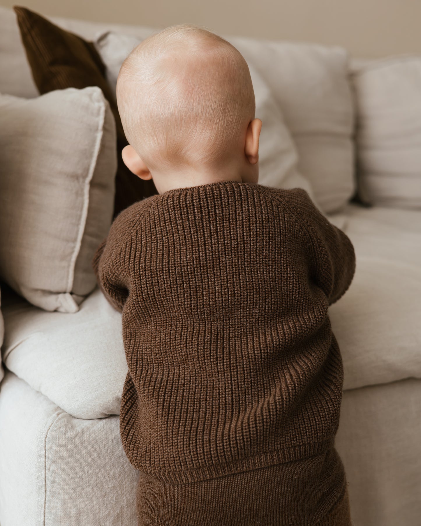 Hvid cardigan Inga - Mocha