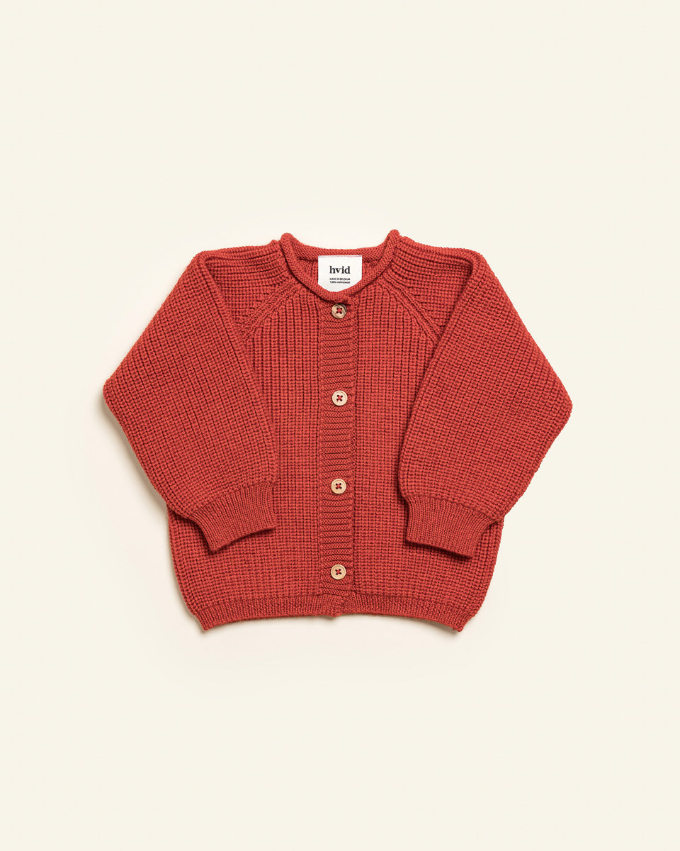 Hvid cardigan Inga - Red