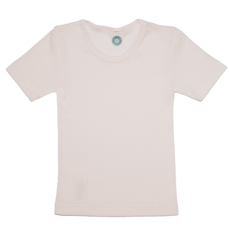 Cosilana wol/zijde/katoen t-shirt  – Naturel