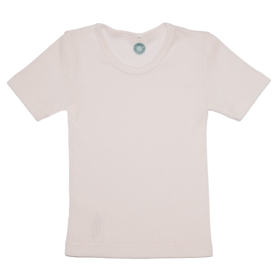 Cosilana wol/zijde/katoen t-shirt  – Naturel